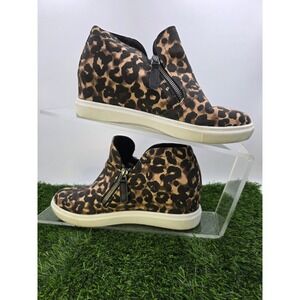 Madden Girl Women's Preston Sneaker Size 7.5M Leopard Print Zipper Ankle‎ Bootie